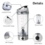 250ml Elektrischer Mini Protein Shaker – USB oder Batterie, BPA-frei, für Gym, Reisen & Kaffee | Thryvo Fitness