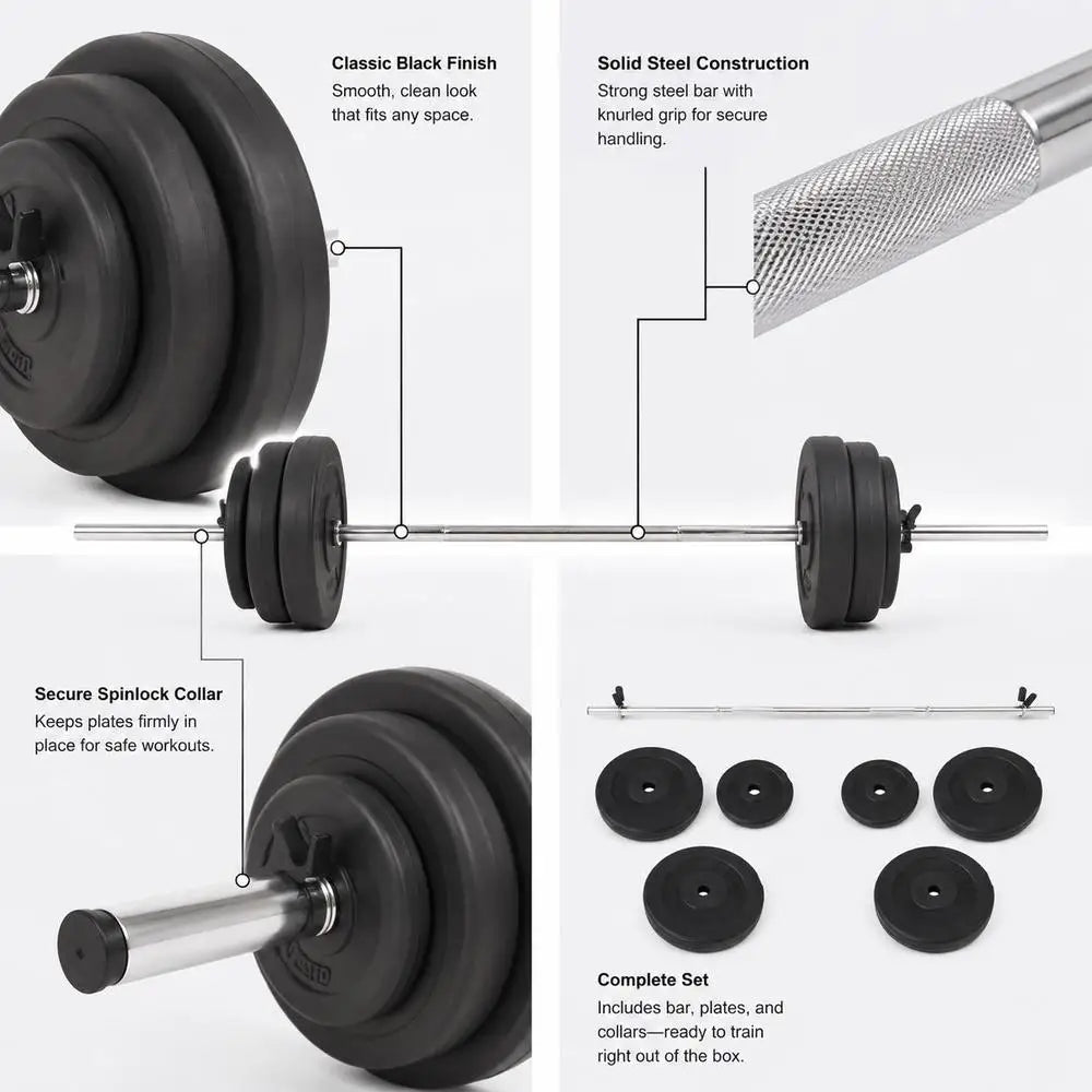 Langhantel Set 30 kg – 2-in-1 Kurzhantel & Langhantel für Home Gym | Thryvo Fitness