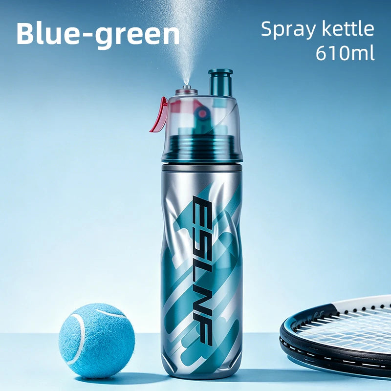 Sporttrinkflasche 2-in-1 – Spray & Direkttrinken, 0,6L, doppelwandig | Thryvo Fitness