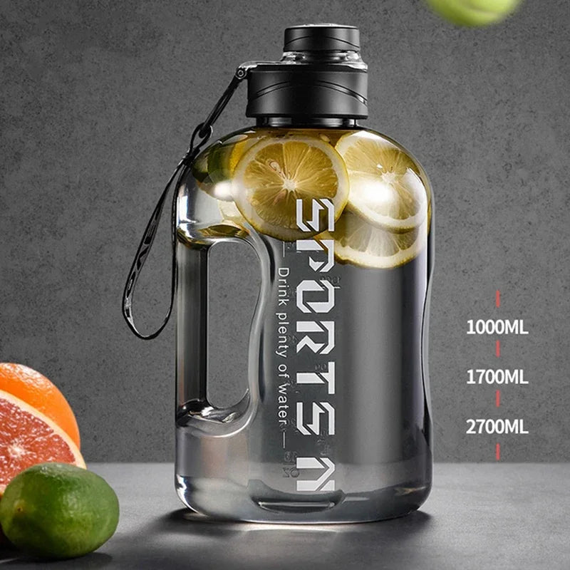 Sport Trinkflasche 1,7 & 2,7 L – BPA-frei, Tritan-Kunststoff für Gym, Camping & Reisen | Thrive Fitness