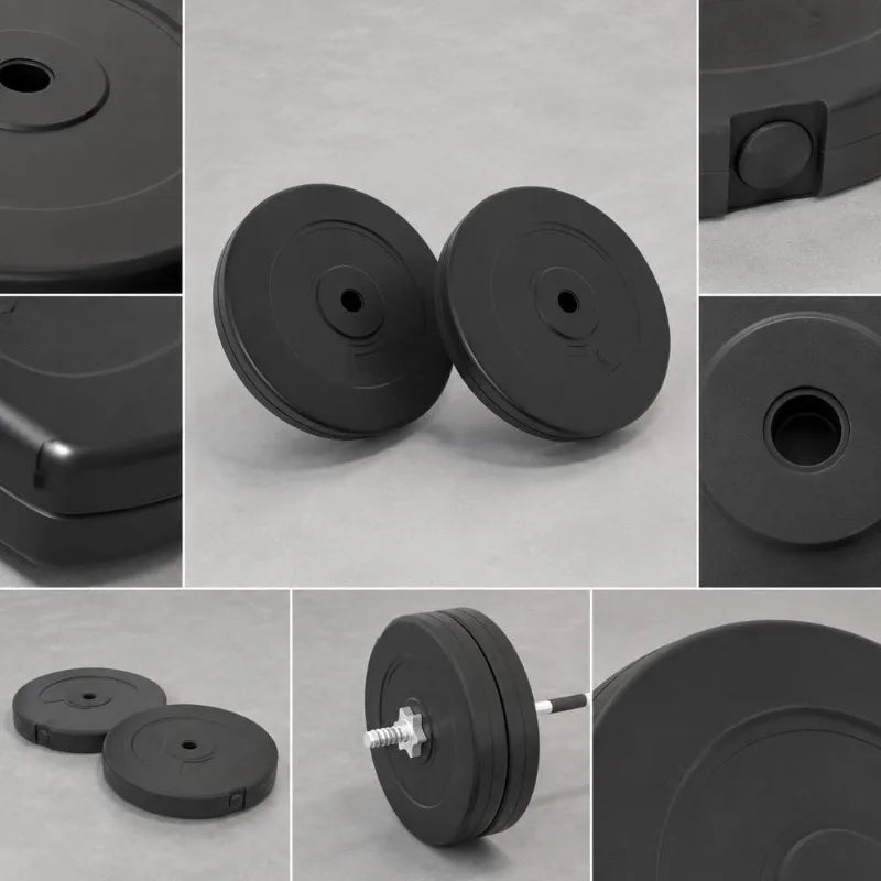 Hantelscheiben Set 30 kg – 2x 15 kg Zement, Kunststoffmantel, leise & langlebig | Thryvo Fitness