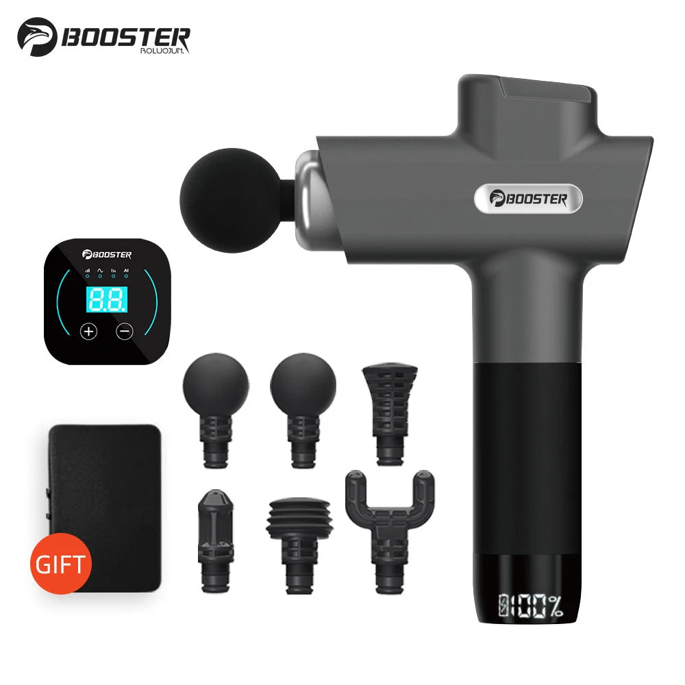 Booster M2-D Massagepistole – 30 Stufen, LCD, 120W, Tiefenmassage für Nacken, Rücken & Körper | Thryvo Fitness