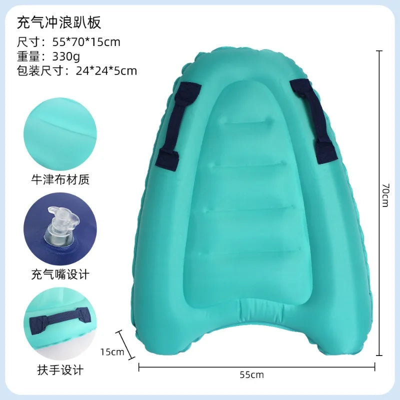 Aufblasbares Bodyboard – Leichtes Surfboard für Erwachsene & Kinder, Wasserski & Schwimmen | Thryvo Fitness