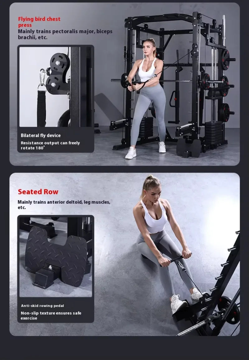 Multifunktionale Smith Machine – Power Cage für kommerzielles & Home Gym | Thryvo Fitness